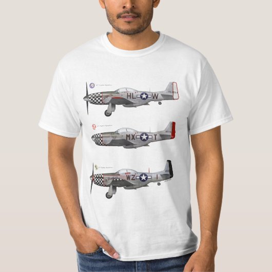 T-Shirt 78th Fighter Group P-51 Mustang (Voorkant)