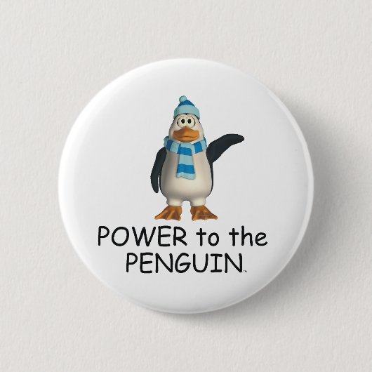 T-SHIRT aan Penguin Ronde Button 5,7 Cm (Voorkant)