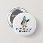 T-SHIRT aan Penguin Ronde Button 5,7 Cm (Voorkant /achterkant)