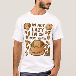T-shirt 'aangedreven door koffie en knuffels'