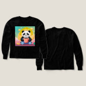 T-shirt 'Aangedreven door koffie Panda' – Grappige (Voorkant /achterkant)