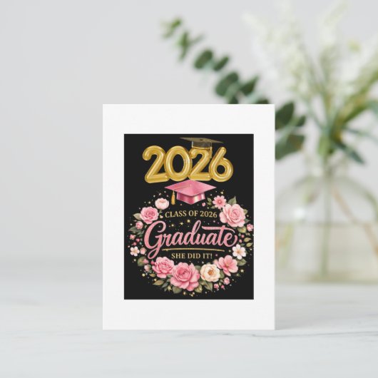 T-Shirt Aankondigingskaart (Staand voorkant)