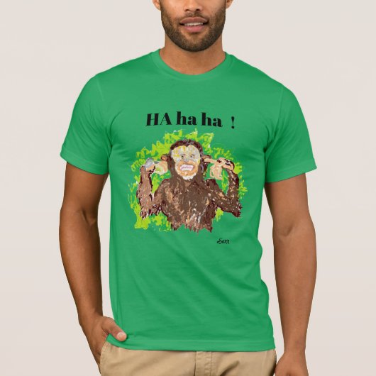 T-shirt aap in de buurt (Voorkant)