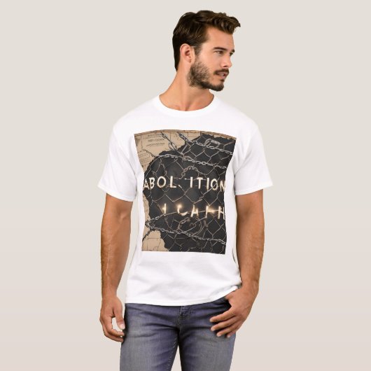 T-shirt "Abolition Path" – Breek de ketenen (Voorkant volledig)