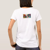 T-shirt abstract ontwerp, cubisme, kleurrijke gezi (Achterkant)