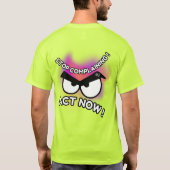 T-shirt: Act Now (limoen) T-shirt (Achterkant)