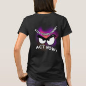 T-shirt: Act Now (zwart) T-shirt (Achterkant)