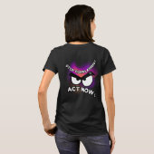 T-shirt: Act Now (zwart) T-shirt (Achterkant volledig)