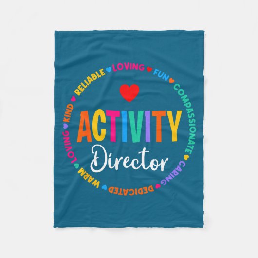 T-shirt Activiteit Directeur Activiteit Profession Fleece Deken (Voorkant)