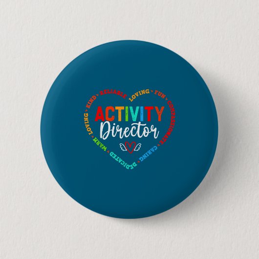 T-shirt Activiteit Directeur Squad Professionals W Ronde Button 5,7 Cm (Voorkant)