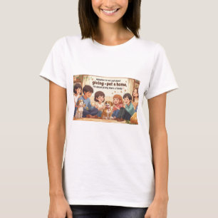 T-Shirt-Adoptie T-Shirt - "Een huisdier een gezin