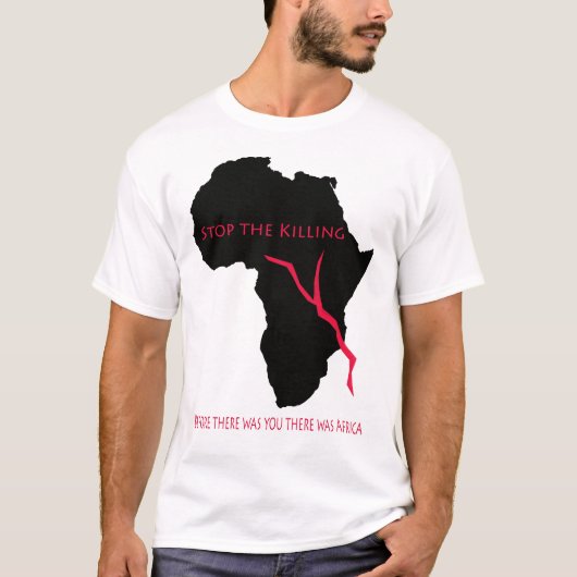 T-Shirt Africa Map - Bloed (Voorkant)