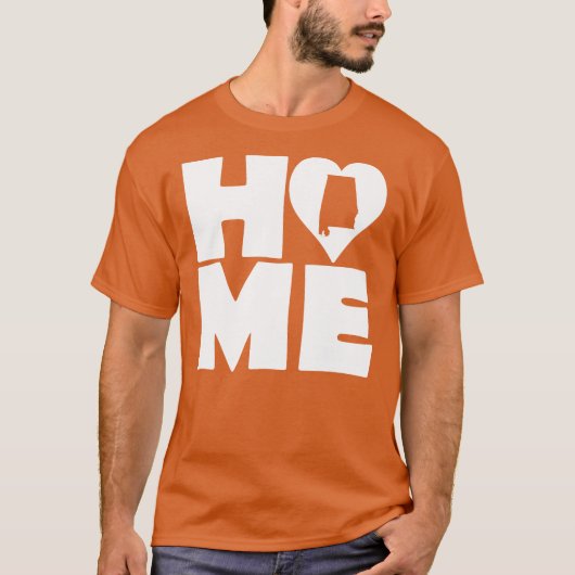 T-shirt Alabama Home Heart State Tees (Voorkant)