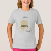 T-shirt - Alaska Map met City (Voorkant)
