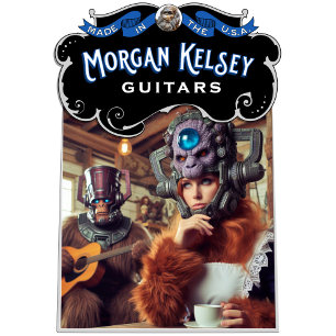 T-Shirt - alien genieten van thee en bigfoot gitar