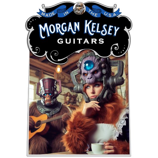 T-Shirt - alien genieten van thee en bigfoot gitar