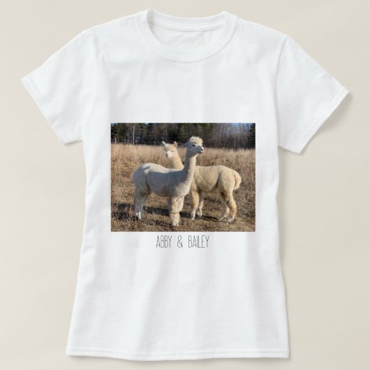 T-shirt - Alpacas Abby & Bailey (Design voorkant)