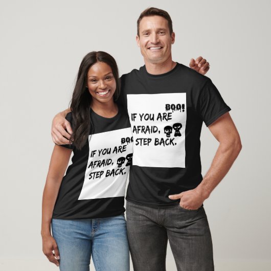 T-SHIRT ALS JE BANG BENT STAP TERUG (Unisex)