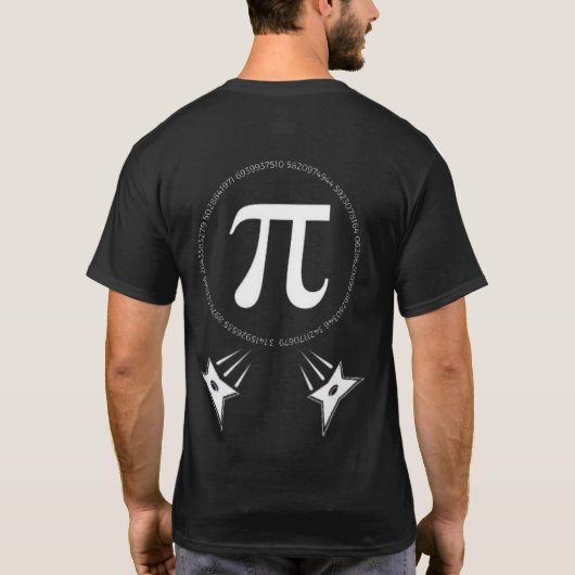 T-shirt als PI een irrationeel nummer is dan ieman (Achterkant)