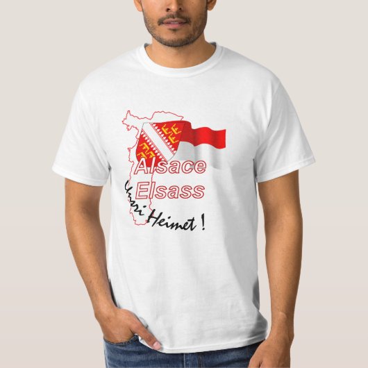 T-shirt "Alsace Elsass unsri Heimet (ons thuis)" (Voorkant)