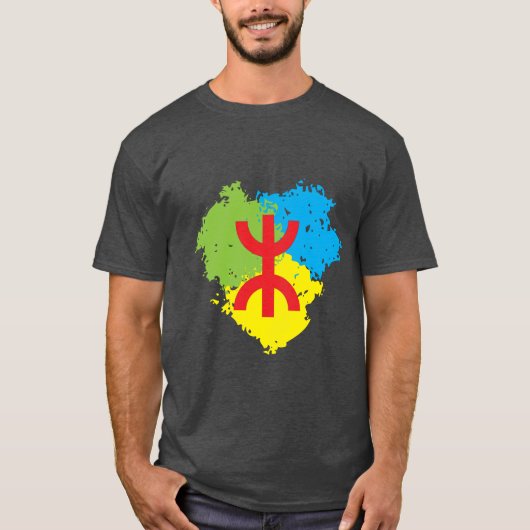 T-shirt Amazigh flag (Voorkant)