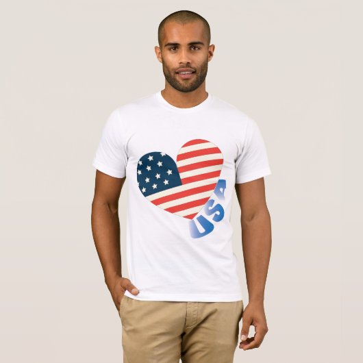 T-shirt American Flag Colors, USA Pride (Voorkant volledig)