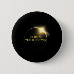 T-shirt Amerika Totaliteit Zonne-eclips Accessoire Ronde Button 5,7 Cm