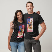 T-shirt Amerikaanse vlag op 4 juli (Unisex)
