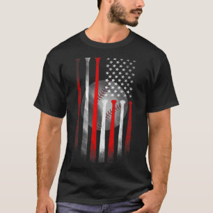 T-shirt Amerikaanse vlag vintage honkbal vlag