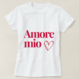 T-shirt Amore Mio ❤️ - Romantische katoenen smart