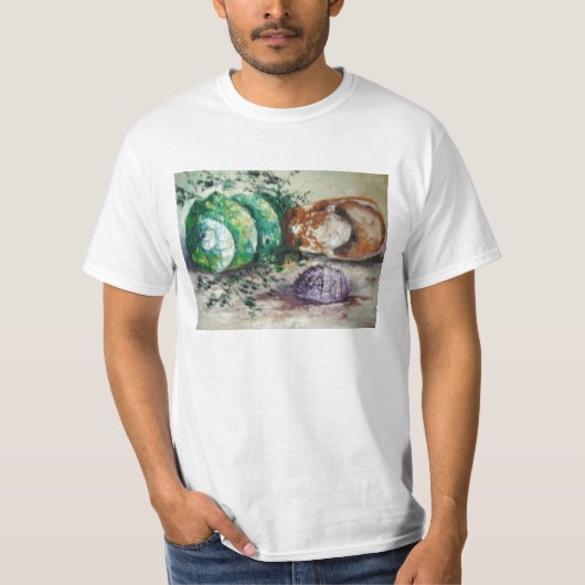 T-Shirt Ann Hayes Painting Sea Shells (Voorkant)