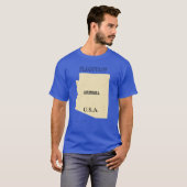 T-shirt - Arizona Map met Town (Voorkant volledig)