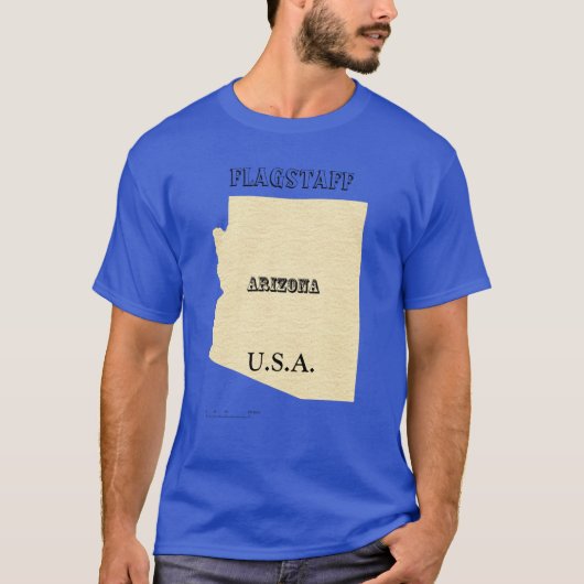 T-shirt - Arizona Map met Town (Voorkant)