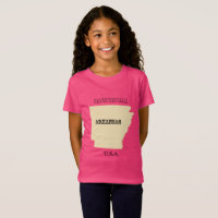 T-shirt - Arkansas Map met City