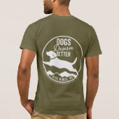 T-Shirt Army Green White Logo (Achterkant)