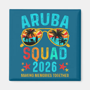 T-shirt Aruba Vakantie Squad Familie Matching Magneet