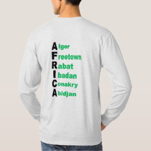 T-shirt as grijswit bedrukt rugzijde TOURISME AFRI
