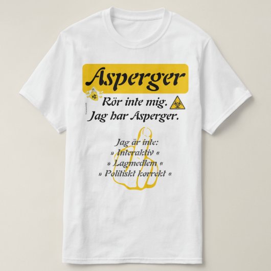 T-shirt — Asperger (Design voorkant)