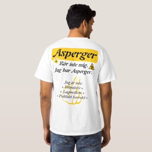 T-shirt — Asperger (Achterkant volledig)