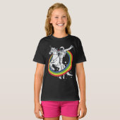 T-shirt astronaut op eenhoorn (Voorkant volledig)