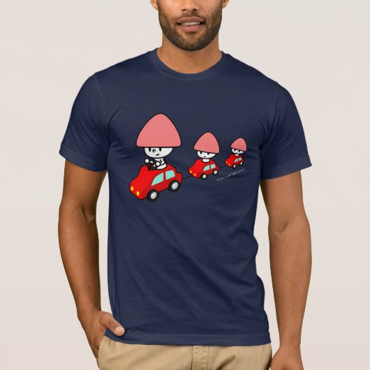 T-shirt - auto met kleine auto's (Voorkant)