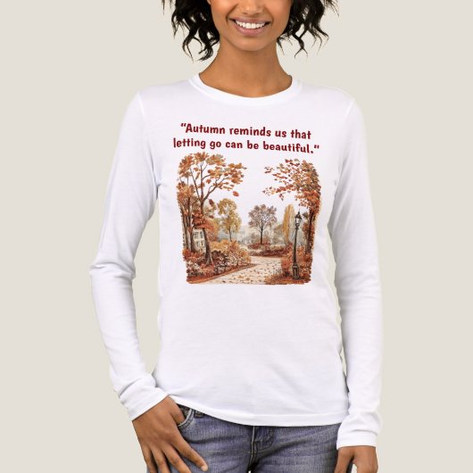 T-Shirt-– Autumn Inspirational Quote Tri-Blend Shirt (Voorkant volledig)