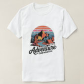 T-shirt 'Avontuur zoeken': Perfect vakantiegeschen (Design voorkant)