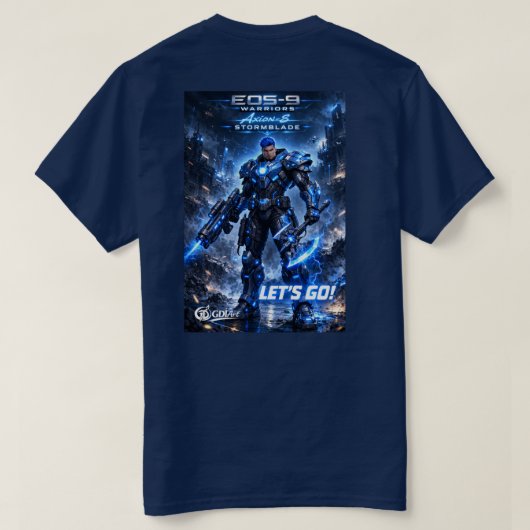 T-SHIRT - AXION-8 STORMBLADE - LET'S GO! (Design achterkant)
