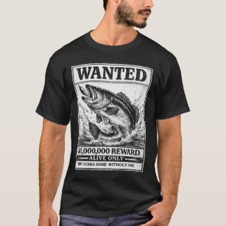T-shirt baars met grote bek Geschenk voor visliefh