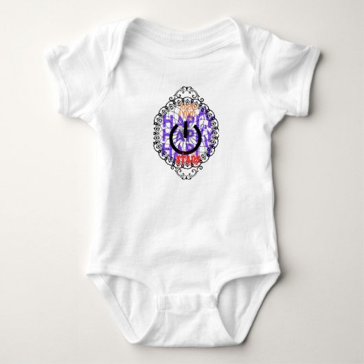 T-Shirt Baby Bodysuit wit (Voorkant)