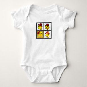 T-Shirt. Baby Cute bird yellow body suit Romper