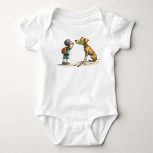 T-shirt baby hond en paard nieuw ontwerp