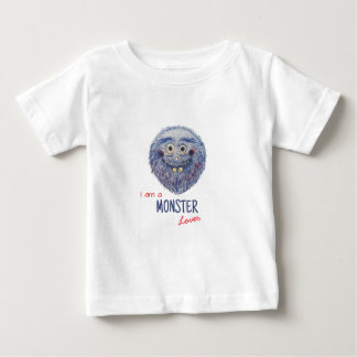 T-shirt baby Kleine Blauwe Grappige Monster