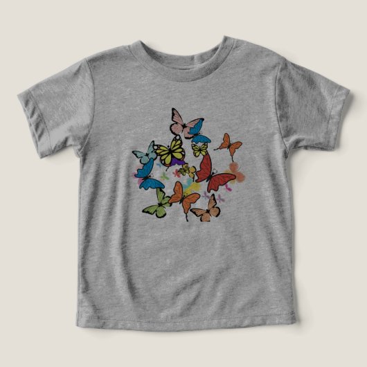 T-shirt baby vlinder patterned (Design voorkant)